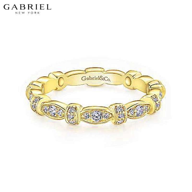 14KY 0.28ctw Natural Diamond Ring 3.1mm