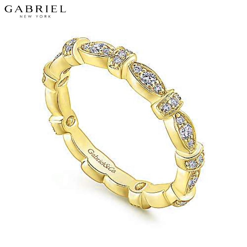 14KY 0.28ctw Natural Diamond Ring 3.1mm