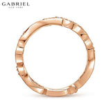 14KR 0.09ctw Natural Diamond Ring 4.9mm