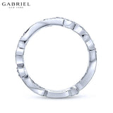 14KW 0.09ctw Natural Diamond Ring 4.9mm