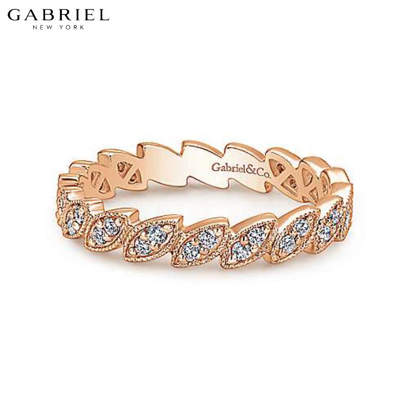 14KR 0.19ctw Natural Diamond Ring 2.5mm