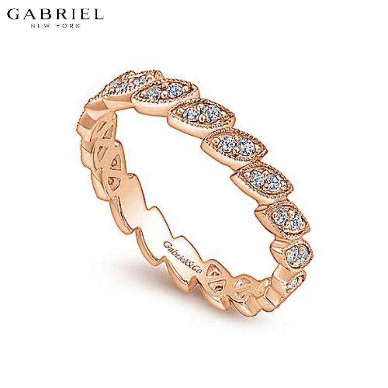 14KR 0.19ctw Natural Diamond Ring 2.5mm