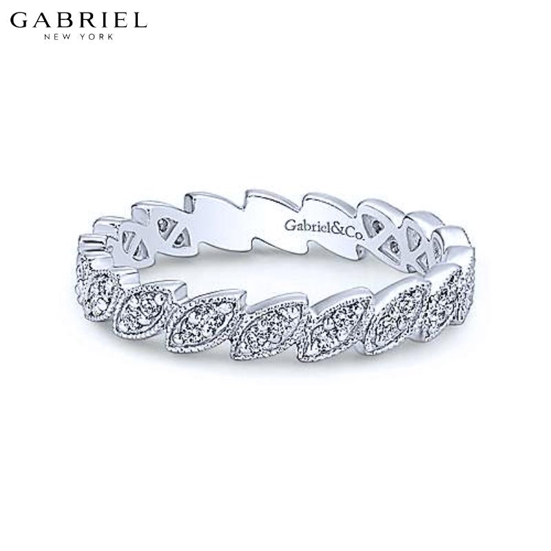 14KW 0.19ctw Natural Diamond Ring 2.5mm