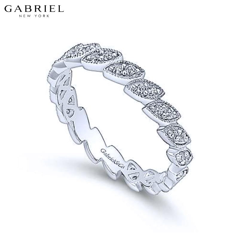 14KW 0.19ctw Natural Diamond Ring 2.5mm