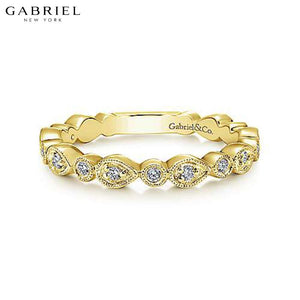14KY 0.19ctw Natural Diamond Ring 3.0mm