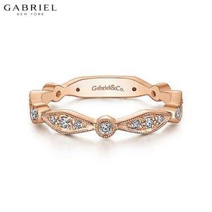 14KR 0.19ctw Natural Diamond Ring 3.3mm