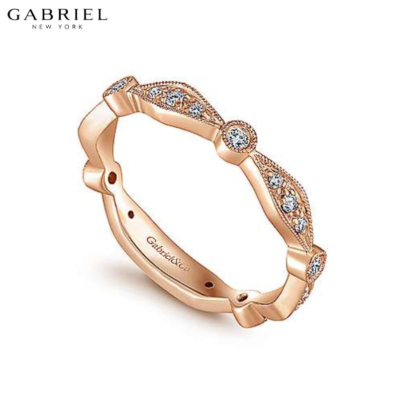 14KR 0.19ctw Natural Diamond Ring 3.3mm