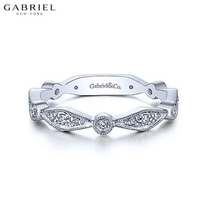 14KW 0.19ctw Natural Diamond Ring 3.3mm