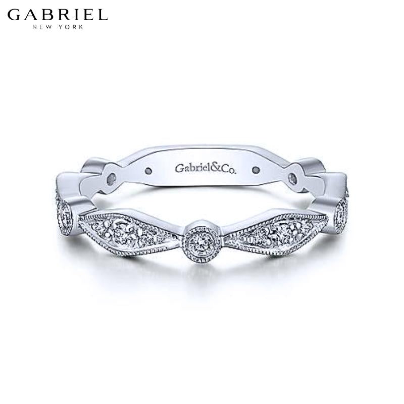 14KW 0.19ctw Natural Diamond Ring 3.3mm