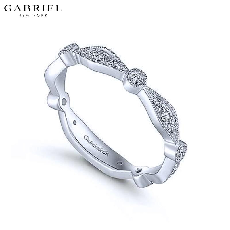 14KW 0.19ctw Natural Diamond Ring 3.3mm