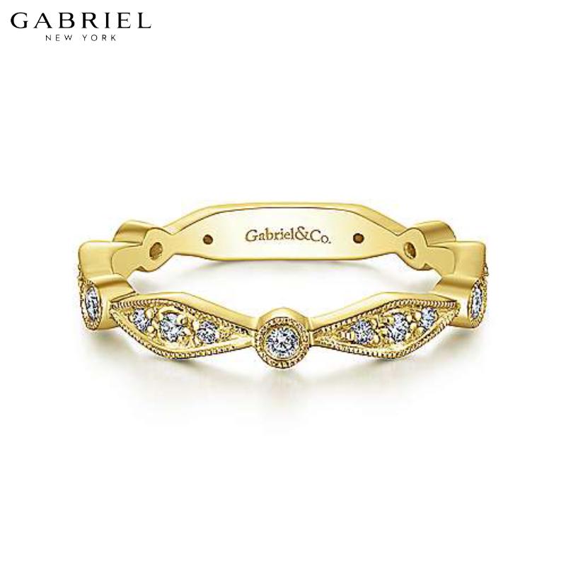 14KY 0.19ctw Natural Diamond Ring 3.3mm