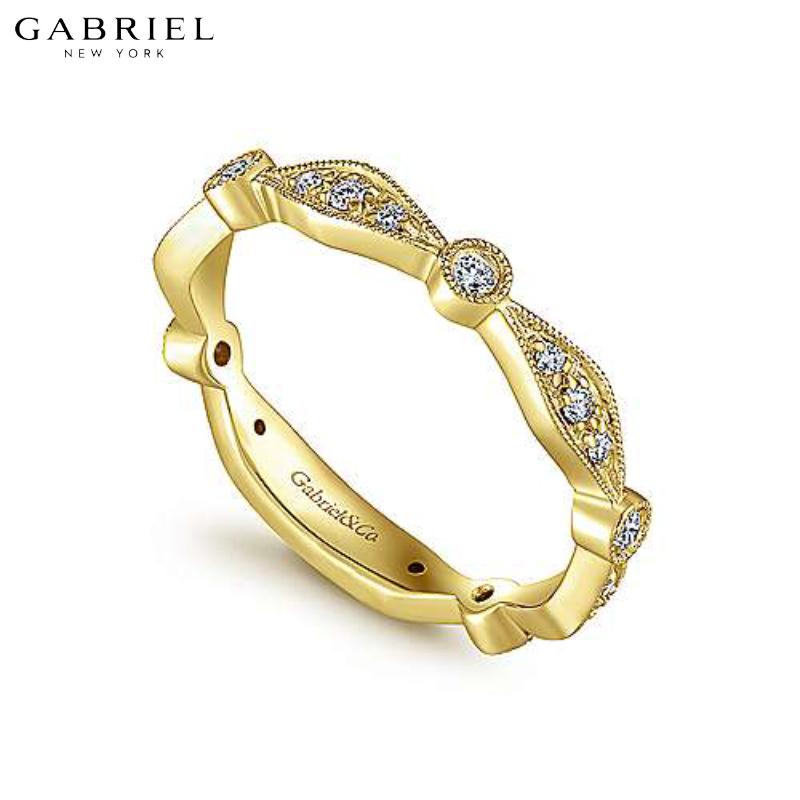 14KY 0.19ctw Natural Diamond Ring 3.3mm