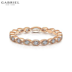 14KR 0.25ctw Natural Diamond Ring 2.5mm