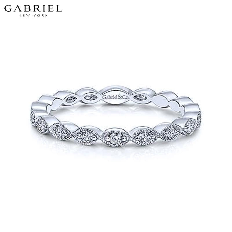 14KW 0.25ctw Natural Diamond Ring 2.5mm