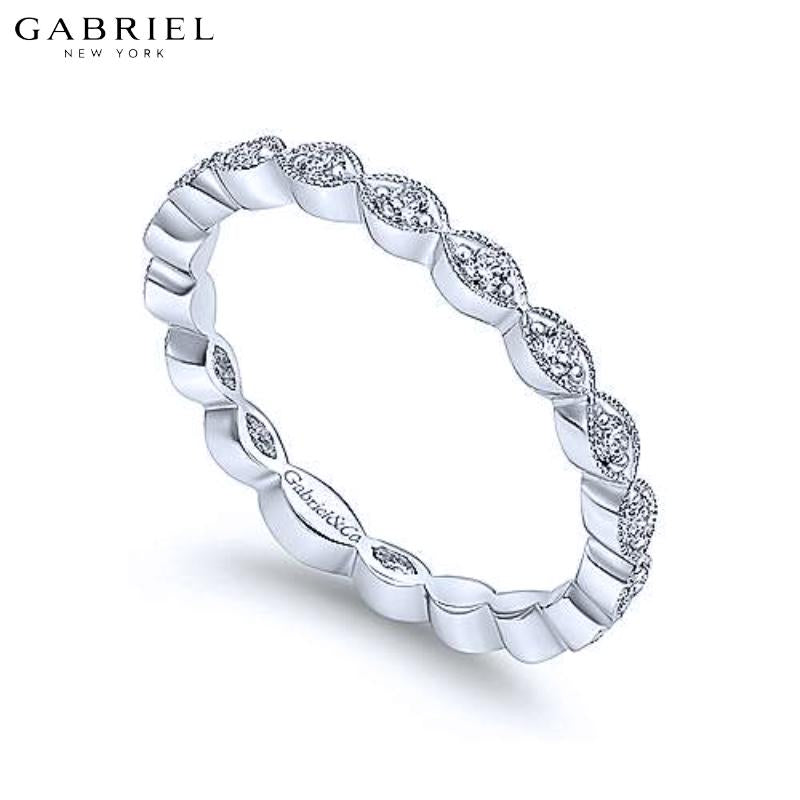 14KW 0.25ctw Natural Diamond Ring 2.5mm