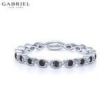 14KW 0.28ctw Black Diamond Ring 2.2mm