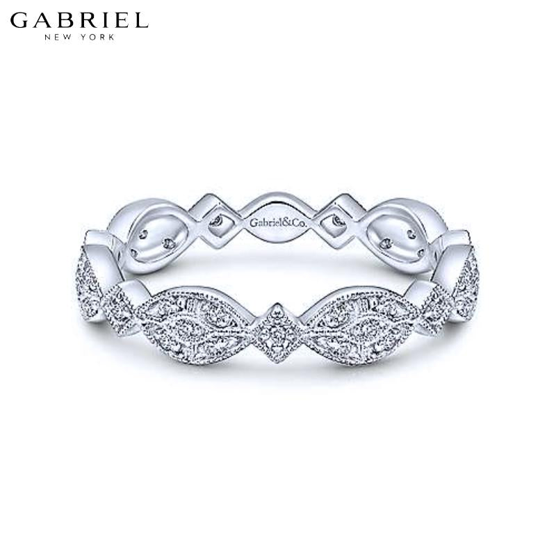 14KW 0.15ctw Natural Diamond Ring 3.5mm