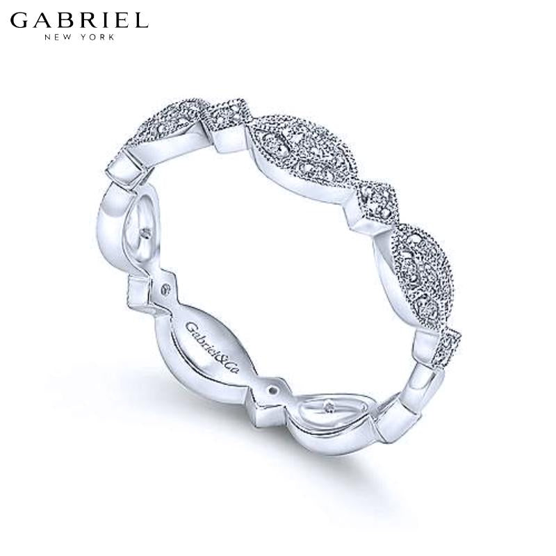 14KW 0.15ctw Natural Diamond Ring 3.5mm