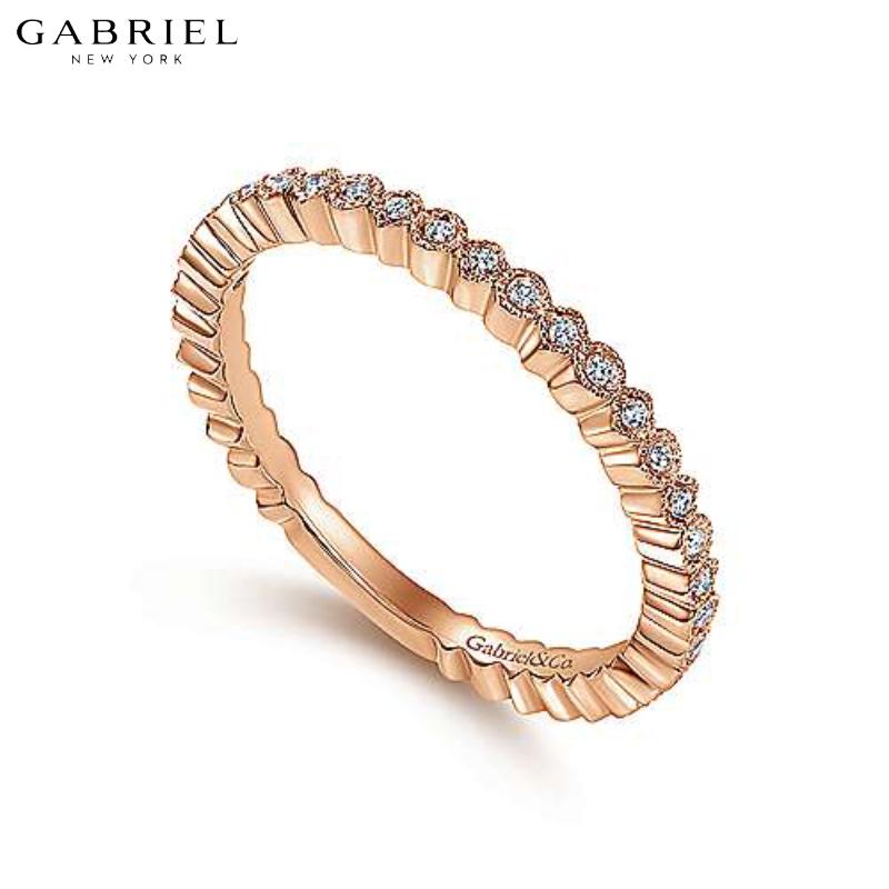 14KR 0.10ctw Natural Diamond Ring 1.7mm