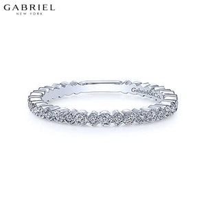 14KW 0.10ctw Natural Diamond Ring 1.7mm