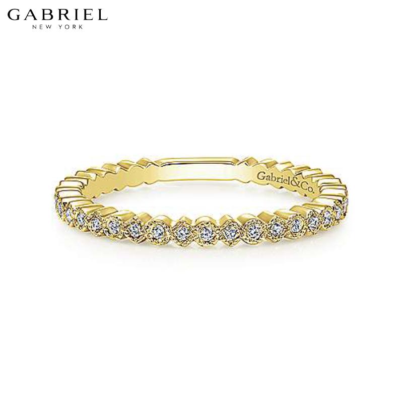 14KY 0.10ctw Natural Diamond Ring 1.7mm