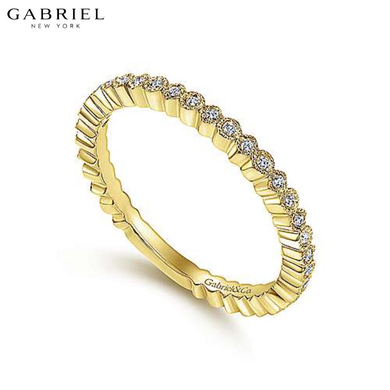 14KY 0.10ctw Natural Diamond Ring 1.7mm