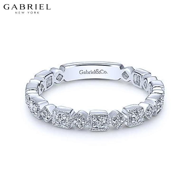 14KW 0.12ctw Natural Diamond Ring 2.8mm