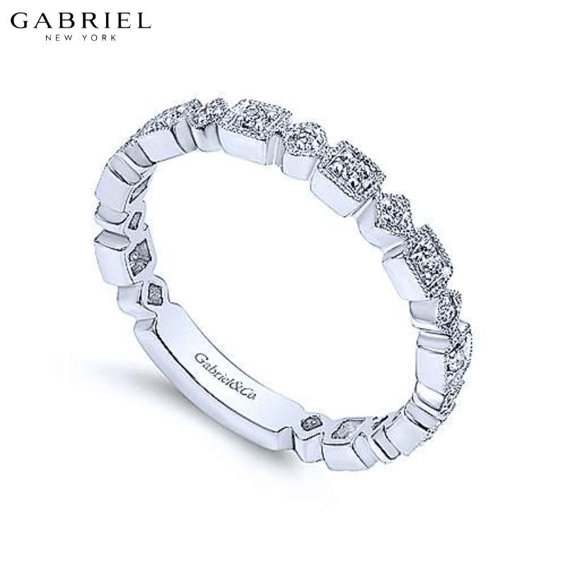 14KW 0.12ctw Natural Diamond Ring 2.8mm
