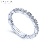 14KW 0.12ctw Natural Diamond Ring 2.8mm