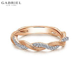 14KR 0.20ctw Natural Diamond Ring 3.2mm