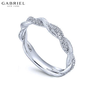14KW 0.20ctw Natural Diamond Ring 3.2mm