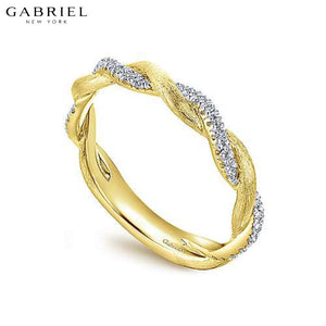 14KY 0.20ctw Natural Diamond Ring 3.2mm