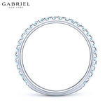 14KW Sky Blue Topaz Ring 1.9mm