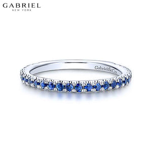 14KW Blue Sapphire Ring 1.9mm