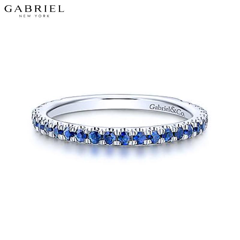 14KW Blue Sapphire Ring 1.9mm