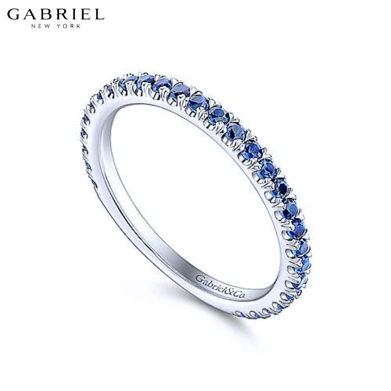 14KW Blue Sapphire Ring 1.9mm