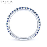 14KW Blue Sapphire Ring 1.9mm