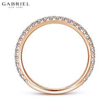 14KR 0.42ctw Natural Diamond Ring 1.9mm