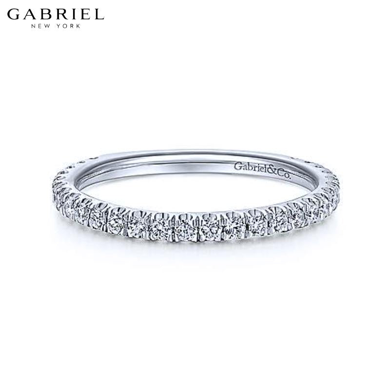14KW 0.42ctw Natural Diamond Ring 1.9mm
