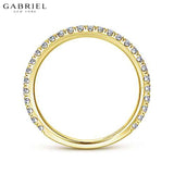 14KY 0.42ctw Natural Diamond Ring 1.9mm