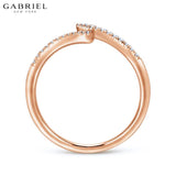 14KR 0.10ctw Natural Diamond Ring