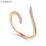 14KR 0.10ctw Natural Diamond Ring