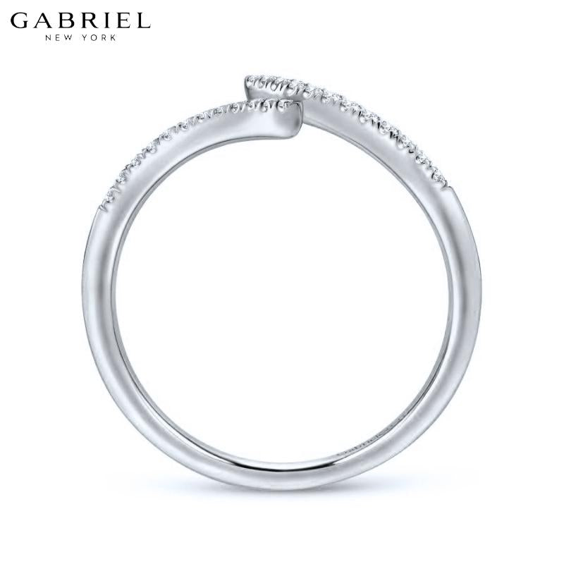14KW 0.10ctw Natural Diamond Ring