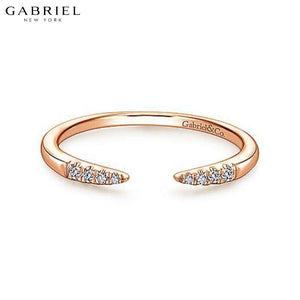 14KR 0.05ctw Natural Diamond Ring 1.8mm