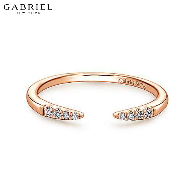 14KR 0.05ctw Natural Diamond Ring 1.8mm