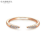 14KR 0.05ctw Natural Diamond Ring 1.8mm