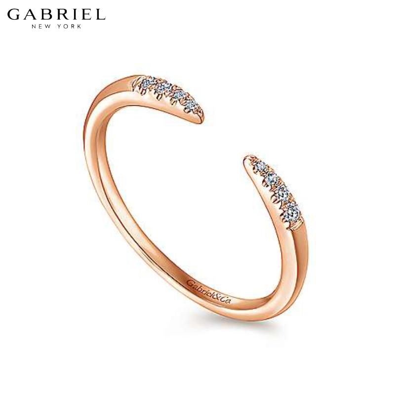 14KR 0.05ctw Natural Diamond Ring 1.8mm