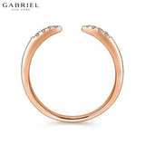 14KR 0.05ctw Natural Diamond Ring 1.8mm