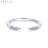 14KW 0.05ctw Natural Diamond Ring 1.8mm