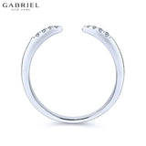 14KW 0.05ctw Natural Diamond Ring 1.8mm